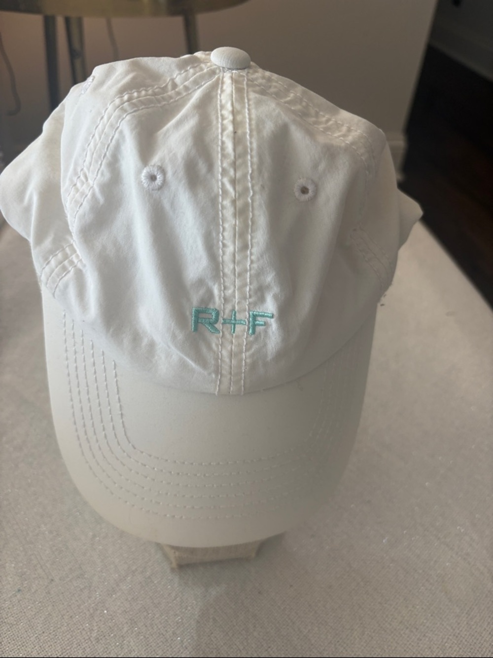 Rodan + Fields White Cap with Mint R+F Logo